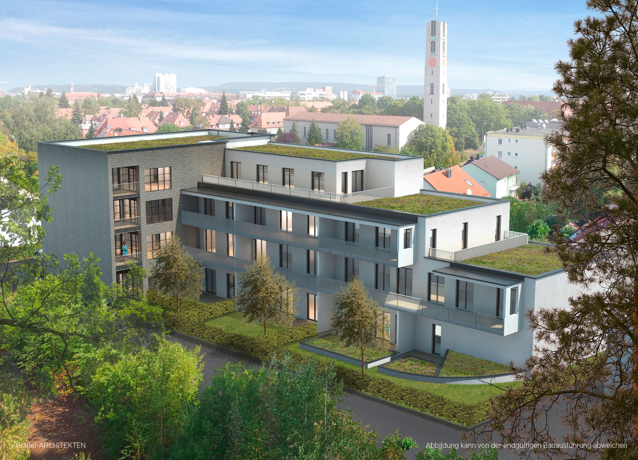 Immobilien in Nürnberg von BAUWERKE – Liebe & Partner Visualisierung Ohm Gärten